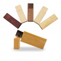 Square wooden U disk long strip creative wood set ...