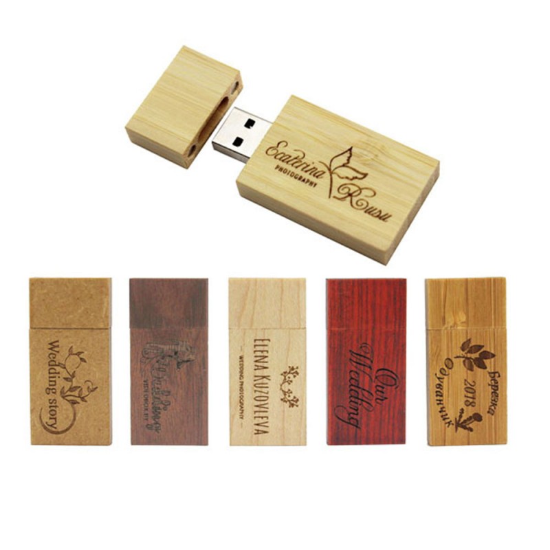 Manufacturer direct selling wooden USB flash disk laser printing logo commemorative gift USB flash disk office supplies 32GB