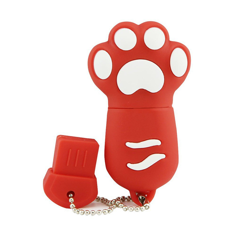 Open mold custom gift soft glue PVC cat claw USB flash disk for automobile special on-board gift USB flash disk wholesale customization