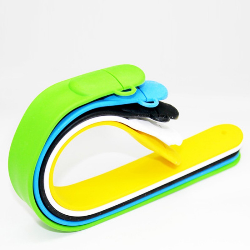 Silicone snap band U disk wholesale customized bracelet bracelet U disk men's and women's wrist band fashion U disk customized logo