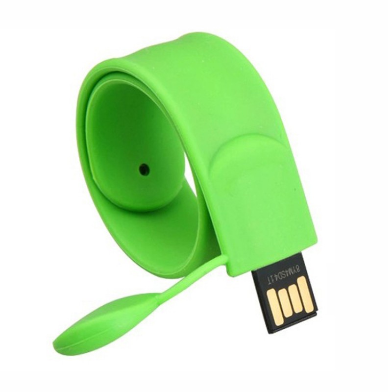 Silicone snap band U disk wholesale customized bracelet bracelet U disk men's and women's wrist band fashion U disk customized logo