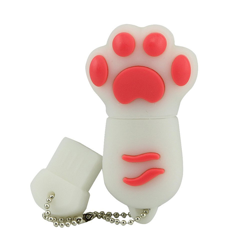 Open mold custom gift soft glue PVC cat claw USB flash disk for automobile special on-board gift USB flash disk wholesale customization