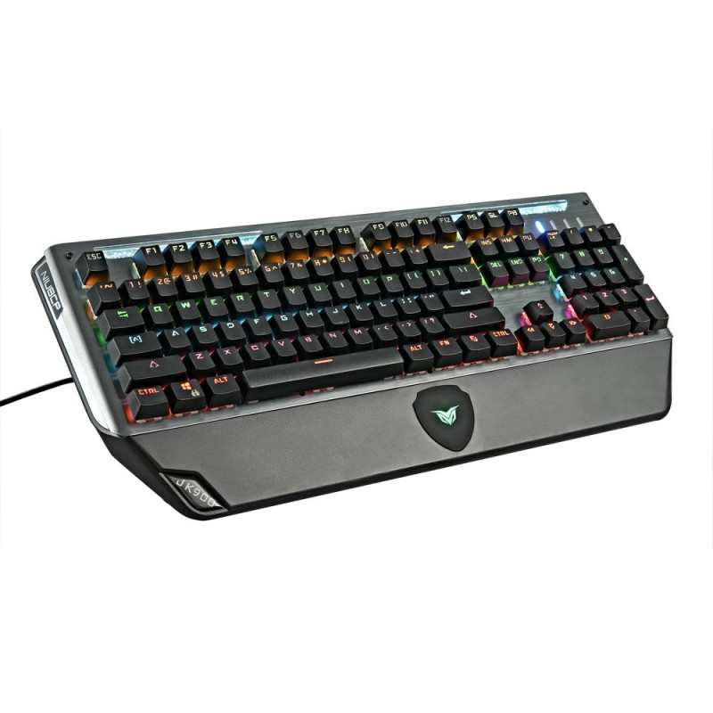 Real mechanical keyboard green axis 104 key electronic games computer office wired keyboard with hand-held keyboard iron blood cow