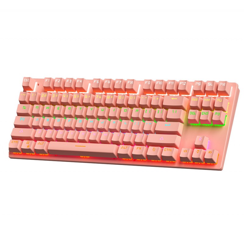 K300 mechanical keyboard wired green axis game E-sports desktop 87 key computer luminous keyboard shaft puller + shaft 