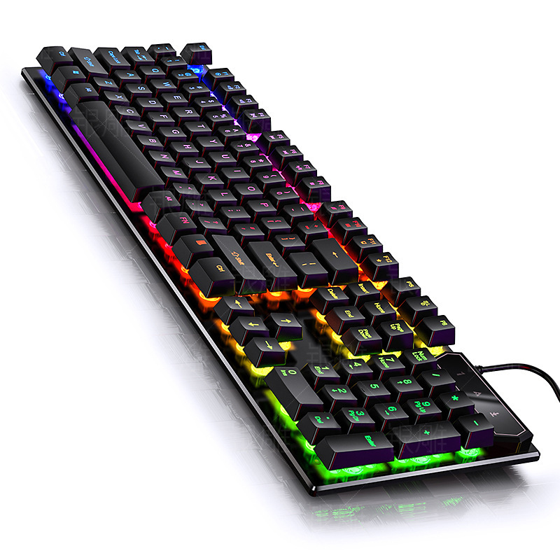 Silver carving V4 mechanical hand feeling game keyboard wired backlight USB computer accessories cross-border Amazon eBay wholesale