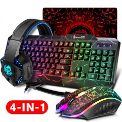 Cross border new burst pattern luminous keyboard m...