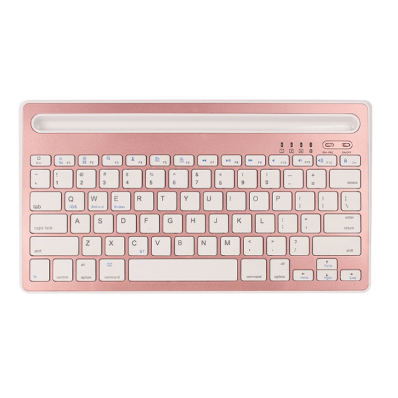 Keyboard is suitable for iPad desk mobile phone desktop computer charging dual channel wireless Bluetooth keyboard 