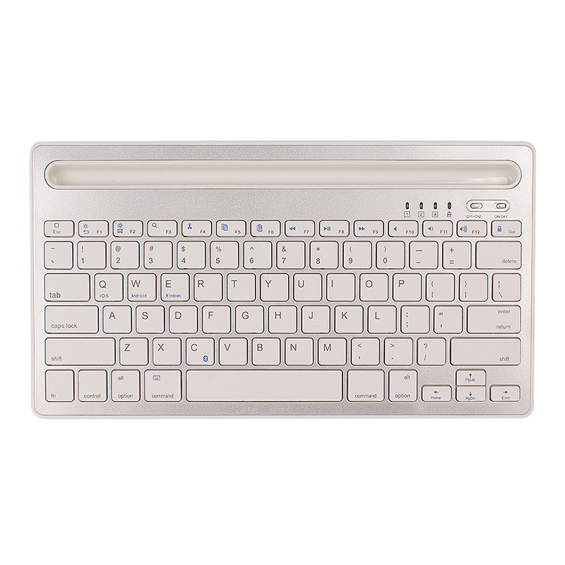 Keyboard is suitable for iPad desk mobile phone desktop computer charging dual channel wireless Bluetooth keyboard 