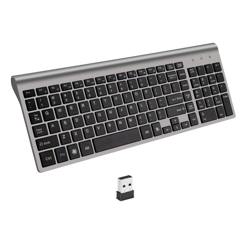 Factory popular 2.4G wireless Keyboard USB Mini mute ultra-thin keyboard laptop Amazon spot