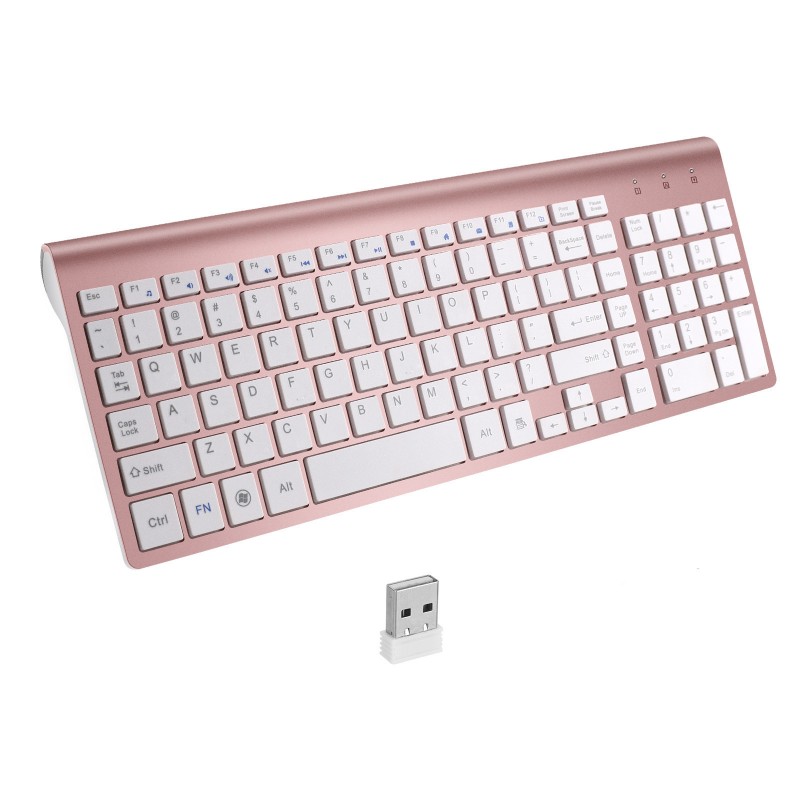 Factory popular 2.4G wireless Keyboard USB Mini mute ultra-thin keyboard laptop Amazon spot