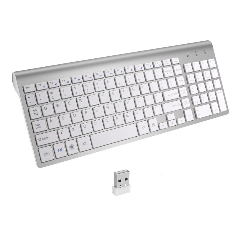 Factory popular 2.4G wireless Keyboard USB Mini mute ultra-thin keyboard laptop Amazon spot