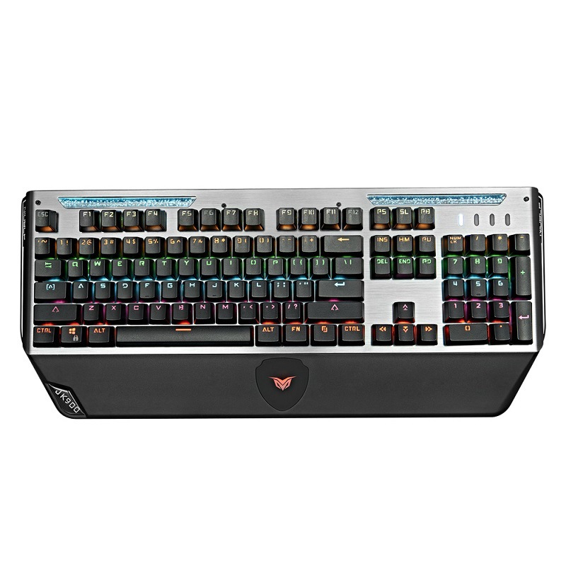 Real mechanical keyboard green axis 104 key electronic games computer office wired keyboard with hand-held keyboard iron blood cow