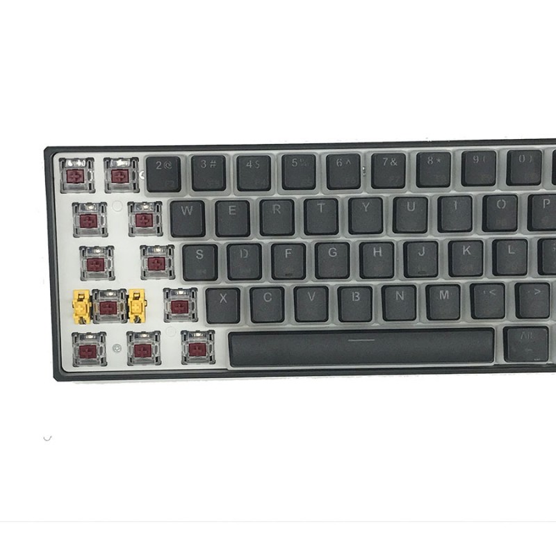 Amazon hot selling PK61 jiadalong optical axis wired type-C key wire separation RGB light 61 key mechanical keyboard