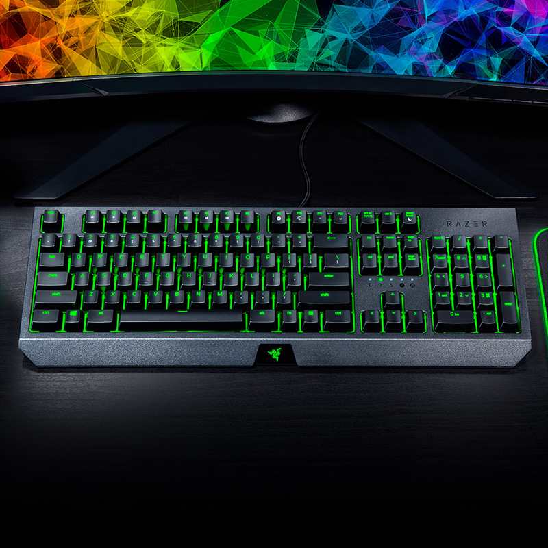 Razer thunder snake black widow standard backlit mechanical keyboard Viper game mouse USB key mouse set for 