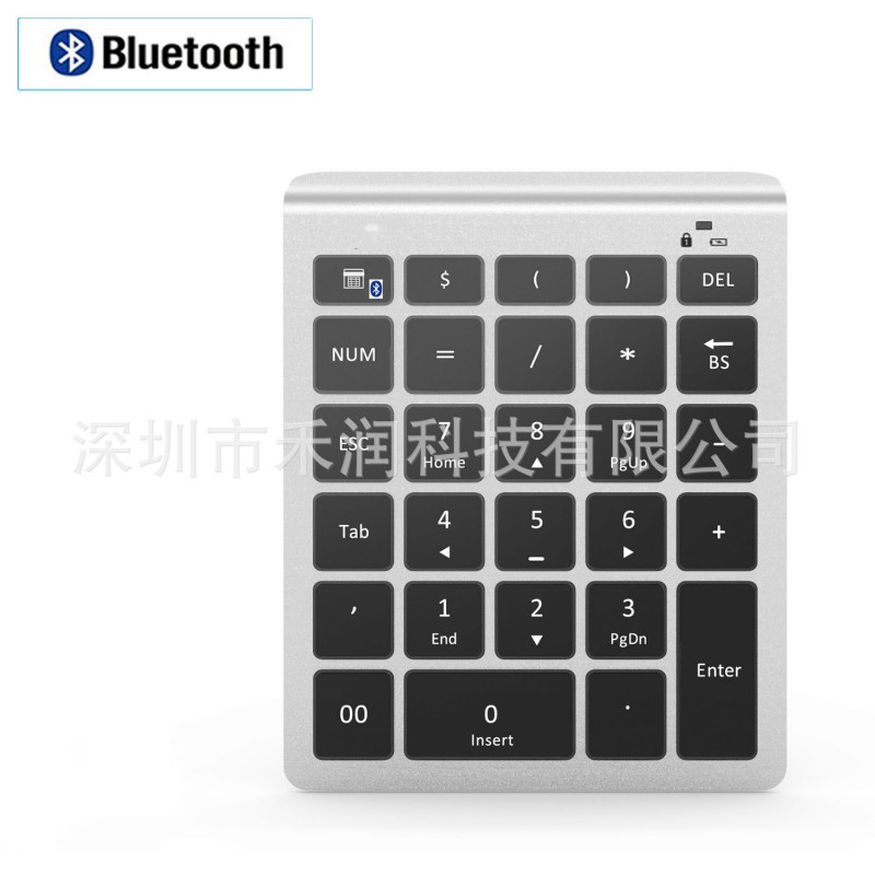 Bluetooth 2.4G digital keypad notebook computer 28 key keyboard ultra thin wireless office portable keyboard batch