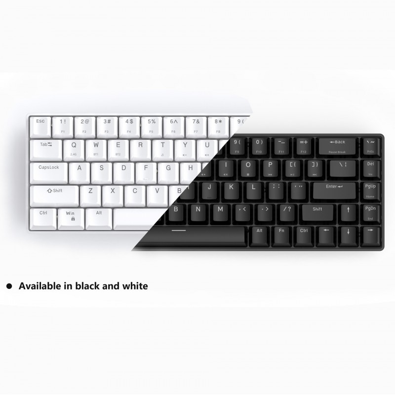 Spot Mitu 68 key dual-mode Bluetooth 5.0 wireless 2.4G game mechanical keyboard red brown green axis foreign trade explosion
