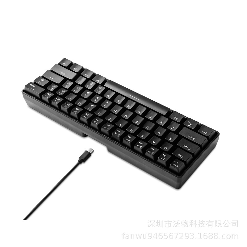61 key mechanical keyboard green axis USB game office RGB Bluetooth 2.4G electronic games wireless mini keyboard 