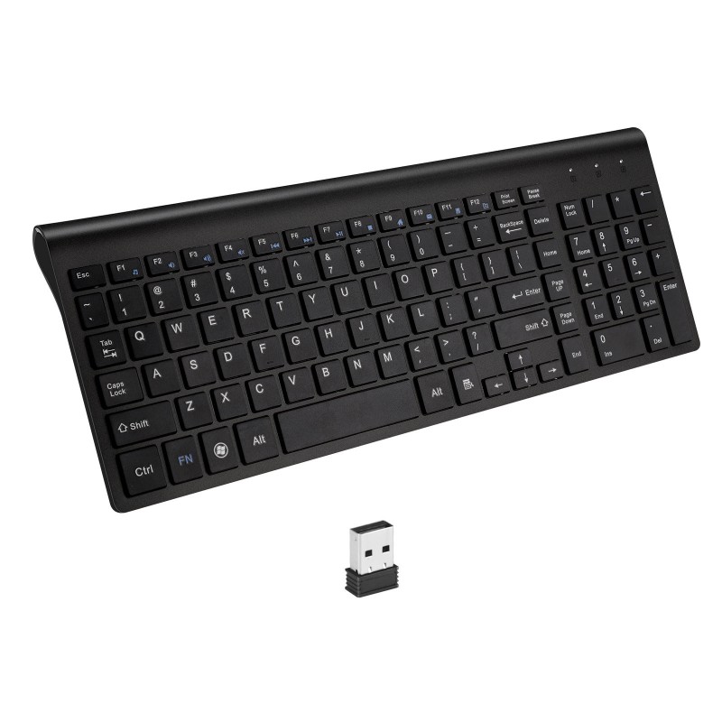 Factory popular 2.4G wireless Keyboard USB Mini mute ultra-thin keyboard laptop Amazon spot
