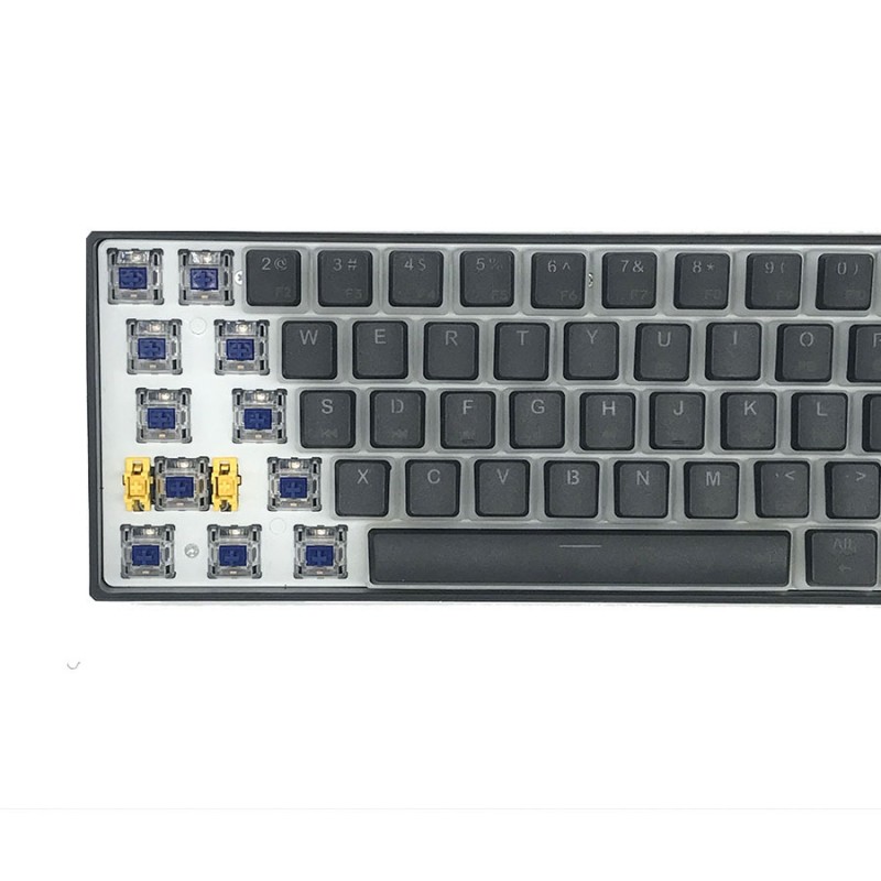 Amazon hot selling PK61 jiadalong optical axis wired type-C key wire separation RGB light 61 key mechanical keyboard