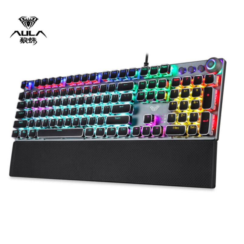 Tarantula / aula macro mechanical green axis black axis computer keyboard wired game keyboard 104 key backlight programming