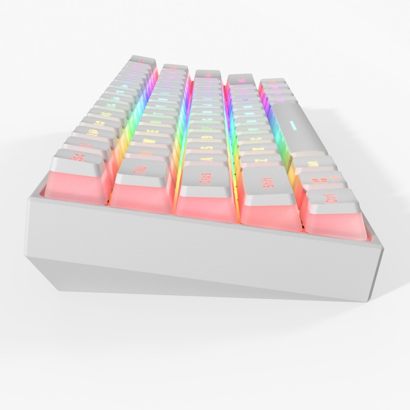Amazon hot selling PK61 jiadalong optical axis wired type-C key wire separation RGB light 61 key mechanical keyboard